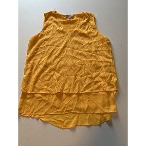 Chaus New York Mustard Yellow Tank Top Size Medium J2